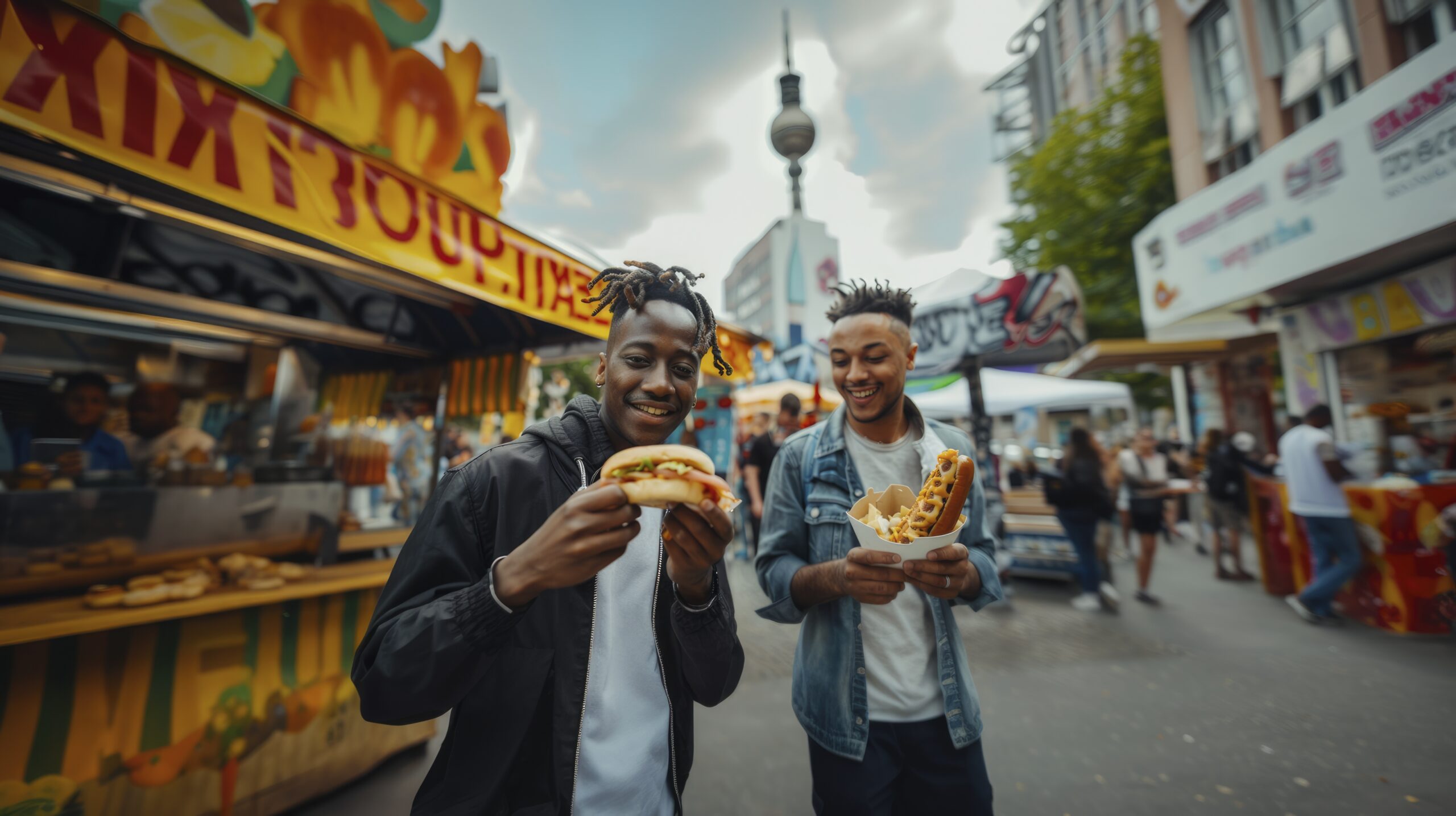 young-people-enjoying-street-food